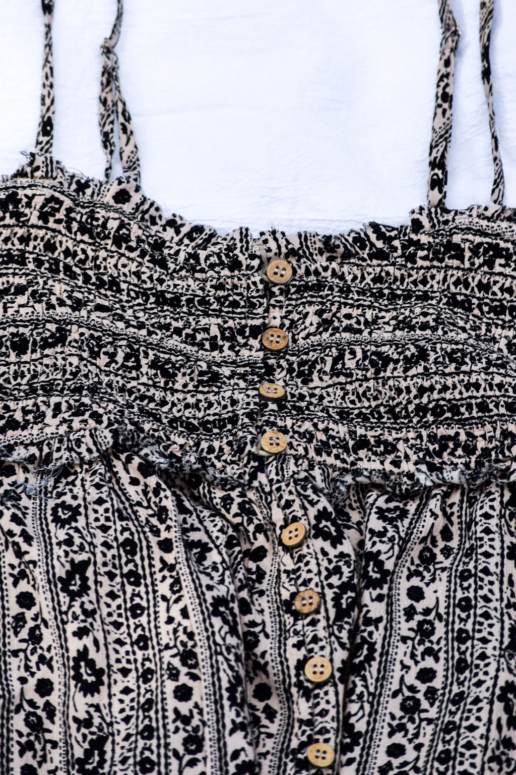 Flow Dress - Black Texture Print