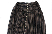 Maze Skirt - Black Labyrinth Print